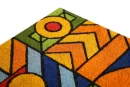 UniqueMatz Modern Art Design Printed Natural Coir Doormat for Outdoor/Multipurpose use