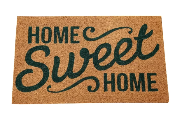 UniqueMatz Home Sweet Home Theme Printed Natural Coir Doormat for Outdoor / Multipurpose use