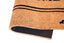 UniqueMatz Natural Coconut Coir Door Mat Welcome Printed within box pattern Anti Skid PVC Backing for Indoor,Outdoor, Home and Office