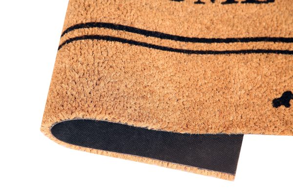 UniqueMatz Natural Coconut Coir Door Mat Welcome Printed within box pattern Anti Skid PVC Backing for Indoor,Outdoor, Home and Office - Image 5