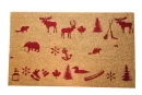 UniqueMatz Natural Coconut Coir Animals art design Door Mat with Anti Skid PVC Backing for Indoor,Outdoor, Home and Office