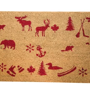 UniqueMatz Natural Coconut Coir Animals art design Door Mat with Anti Skid PVC Backing for Indoor,Outdoor, Home and Office