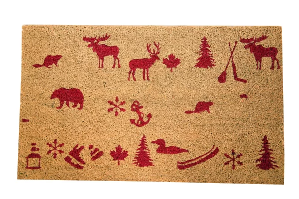 UniqueMatz Natural Coconut Coir Animals art design Door Mat with Anti Skid PVC Backing for Indoor,Outdoor, Home and Office