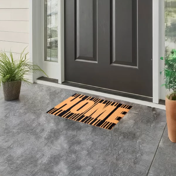 UniqueMatz Natural Coconut Coir Door Mat HOME Print Anti Skid PVC Backing for Indoor,Outdoor, Home and Office - Image 2