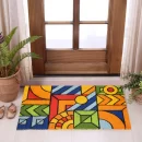 UniqueMatz Modern Art Design Printed Natural Coir Doormat for Outdoor/Multipurpose use