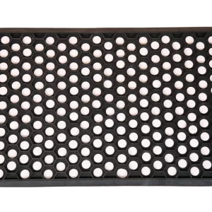 UniqueMatz Rubber Hollow Door Mat with molded pattern for home or office bathroom, washroom, indoor/outdoor