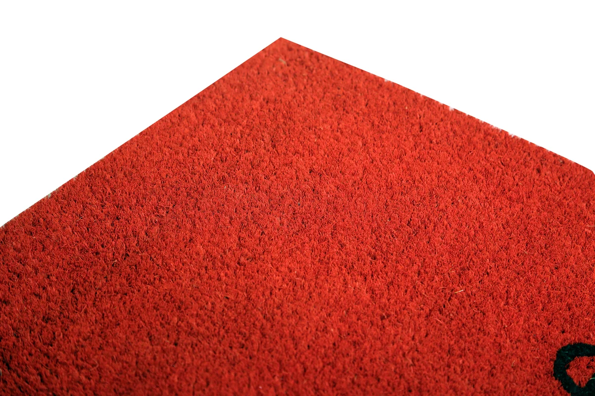 UniqueMatz Welcome Printed (Red color) with Cat Design Entryway Natural Coir Doormat for Outdoor/Multipurpose use - Image 6