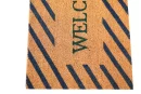 UniqueMatz Natural Coconut Coir Welcome Printed Door Mat with cross line orientation Anti Skid PVC Backing for Indoor,Outdoor, Home and Office