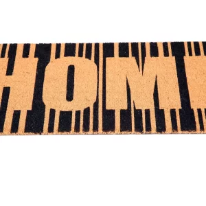 UniqueMatz Natural Coconut Coir Door Mat HOME Print Anti Skid PVC Backing for Indoor,Outdoor, Home and Office