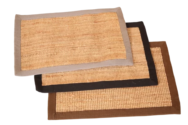 UniqueMatz Eco-Friendly Jute Anti-Skid Yoga Mat with cotton border