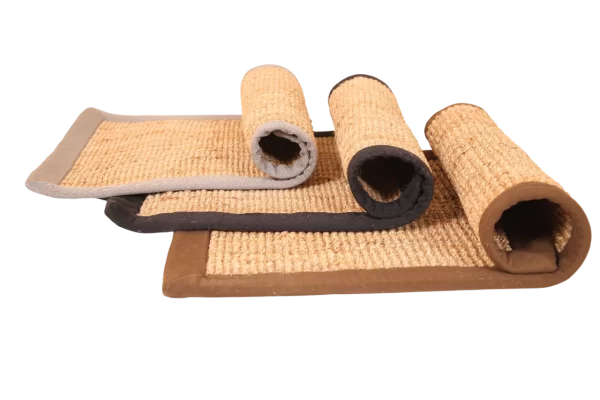 UniqueMatz Eco-Friendly Jute Anti-Skid Yoga Mat with cotton border - Image 4