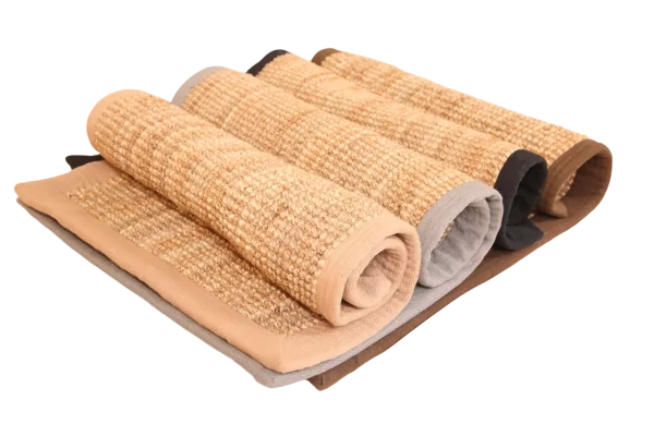 UniqueMatz Eco-Friendly Jute Anti-Skid Yoga Mat with cotton border - Image 7