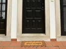 UniqueMatz Natural Coconut Coir Welcome Printed Door Mat with cross line orientation Anti Skid PVC Backing for Indoor,Outdoor, Home and Office