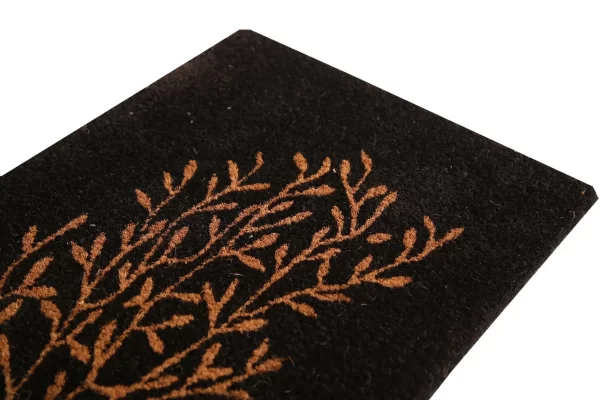 UniqueMatz Natural Coco Coir Yellow and Beige Tree Printed Anti-Slip Door Mat with Anti-Slip PVC Backing for Indoor, Outdoor, Patio, Home and Office - Image 4